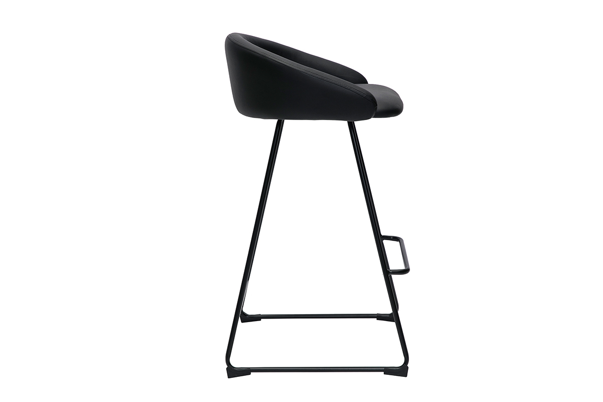 Design-Barhocker schwarz H69 cm (2er-Set) REYNOLD