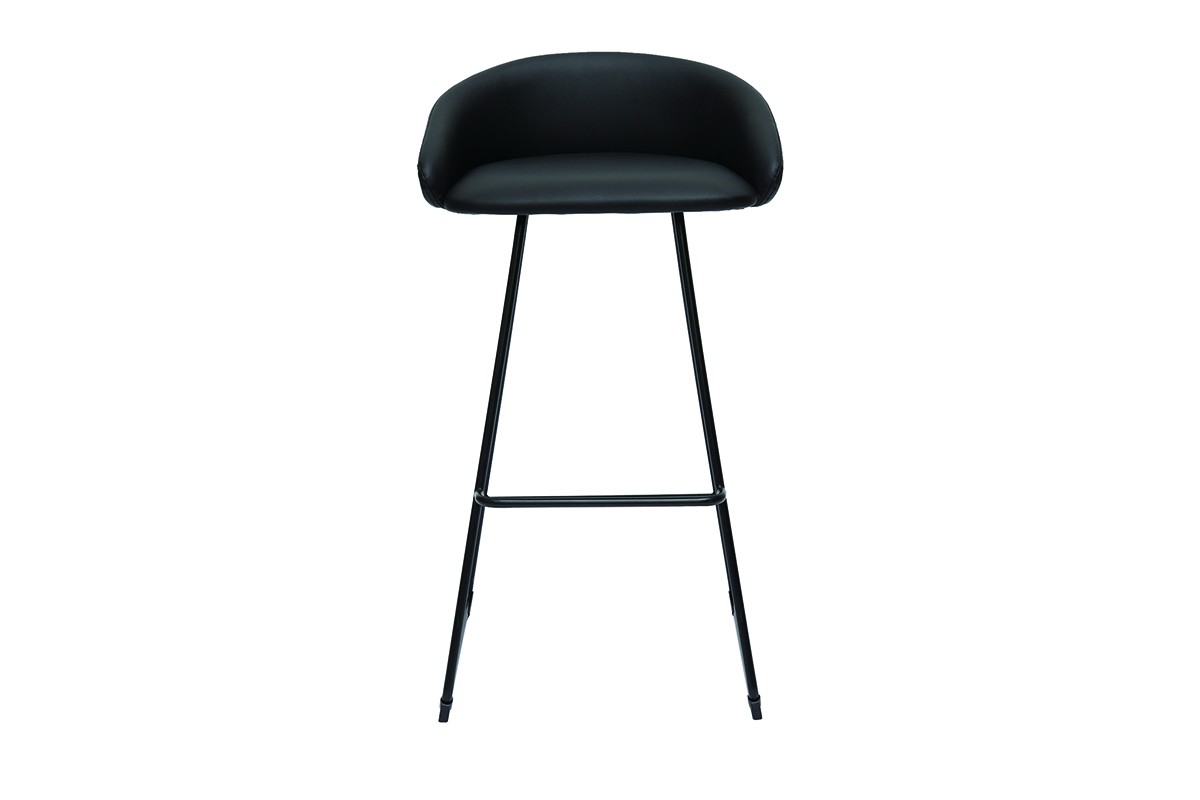 Design-Barhocker schwarz H75 cm (2er-Set) REYNOLD