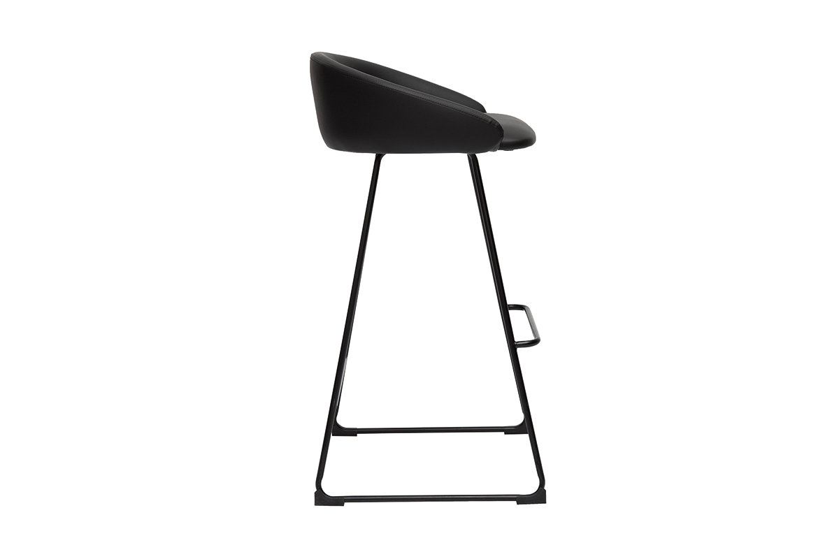 Design-Barhocker schwarz H75 cm (2er-Set) REYNOLD
