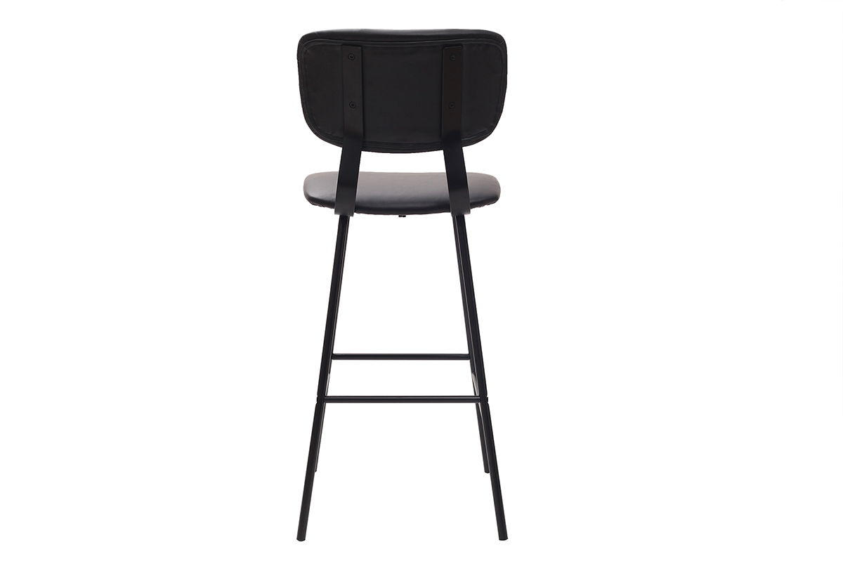 Design-Barhocker Schwarz mit Metallbeinen (2 Stk.) LAB