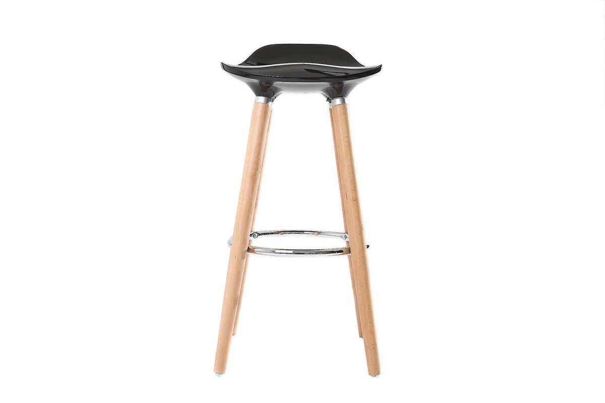 Design-Barhocker Schwarz skandinavisch 2er-Set GILDA