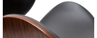 Design-Barhocker Schwarz und dunkles Holz 65 cm WALNUT