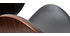 Design-Barhocker Schwarz und dunkles Holz 65 cm WALNUT