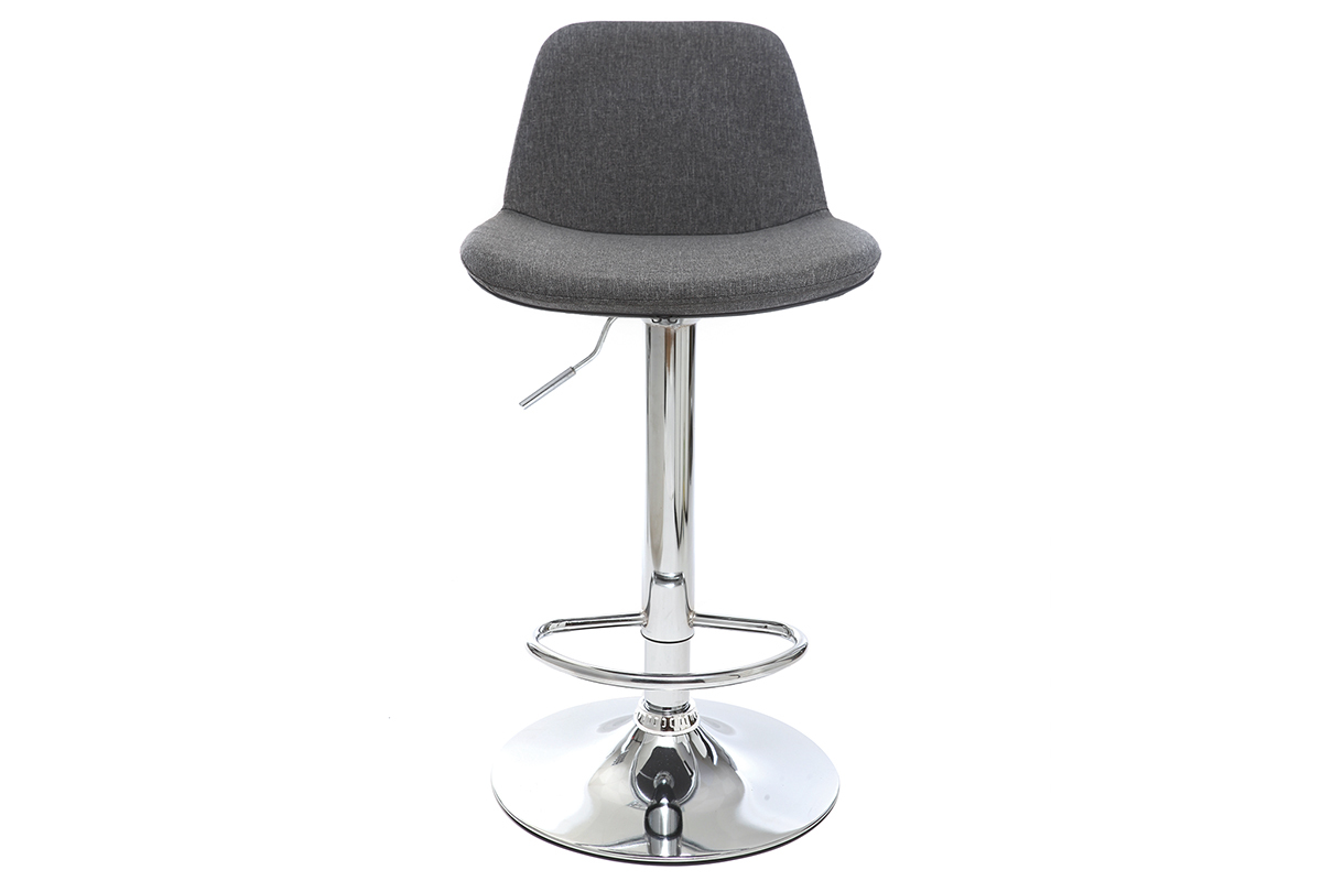 Design-Barhocker Stoff Dunkelgrau 2er-Set ZACK