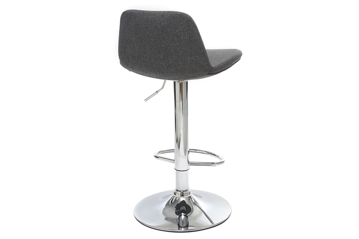 Design-Barhocker Stoff Dunkelgrau 2er-Set ZACK