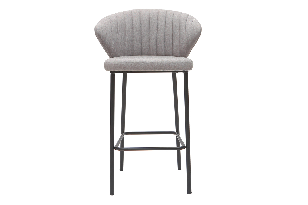 Design-Barhocker Stoff Grau 65 cm DALLY