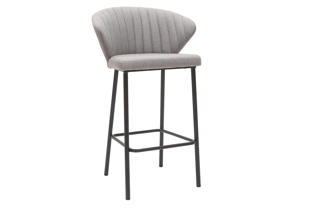 Design-Barhocker Stoff Grau 65 cm DALLY