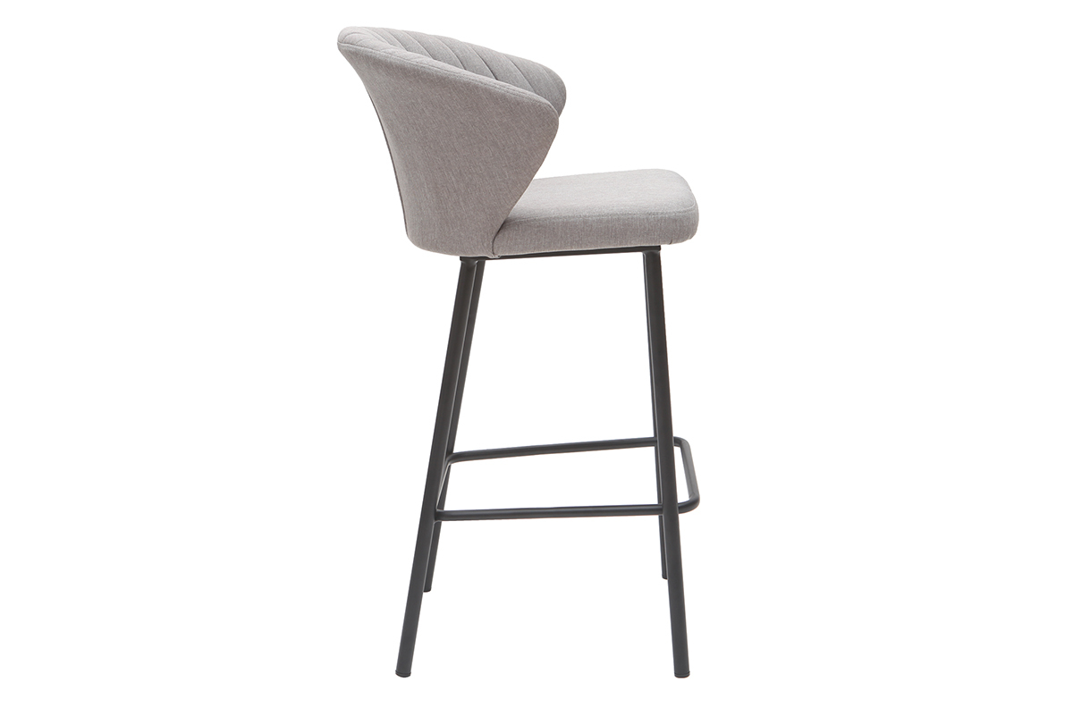 Design-Barhocker Stoff Grau 65 cm DALLY