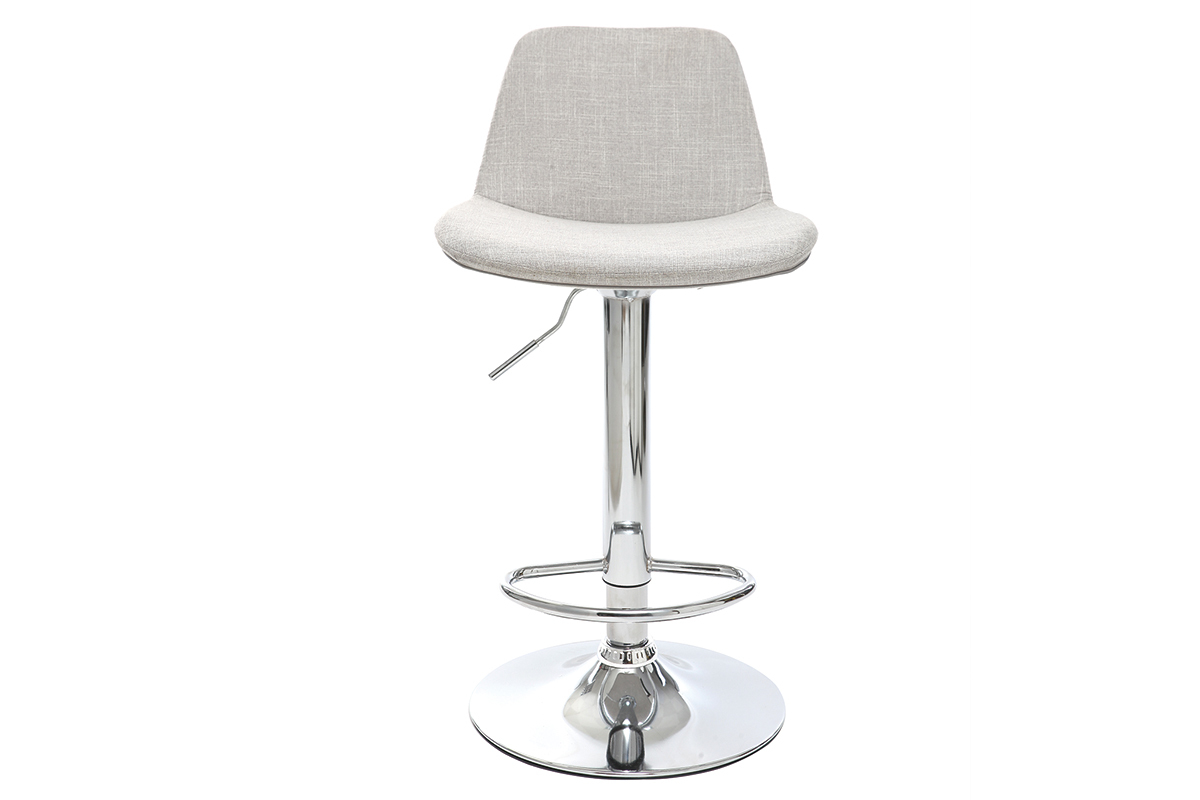 Design-Barhocker Stoff Hellgrau 2er-Set ZACK