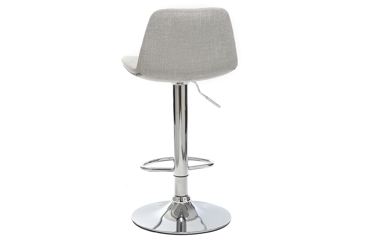 Design-Barhocker Stoff Hellgrau 2er-Set ZACK