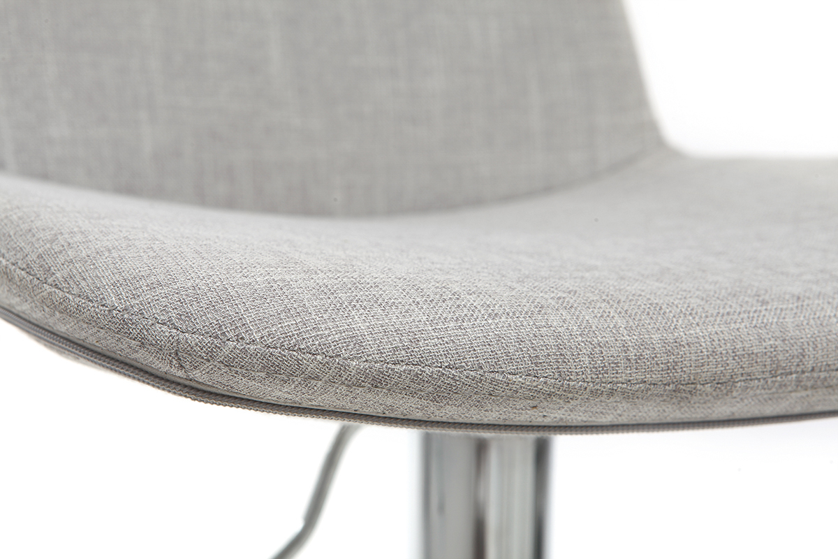 Design-Barhocker Stoff Hellgrau 2er-Set ZACK