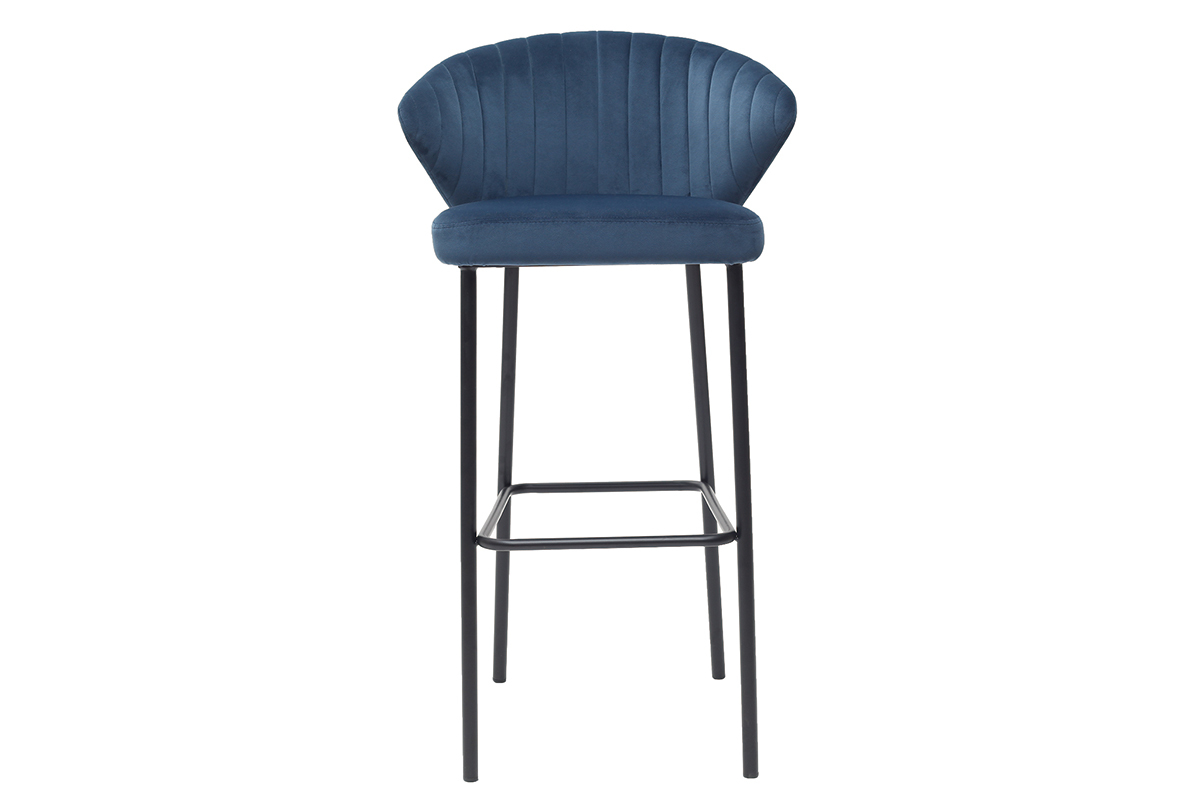 Design-Barhocker Stoff Jeansblau DALLY