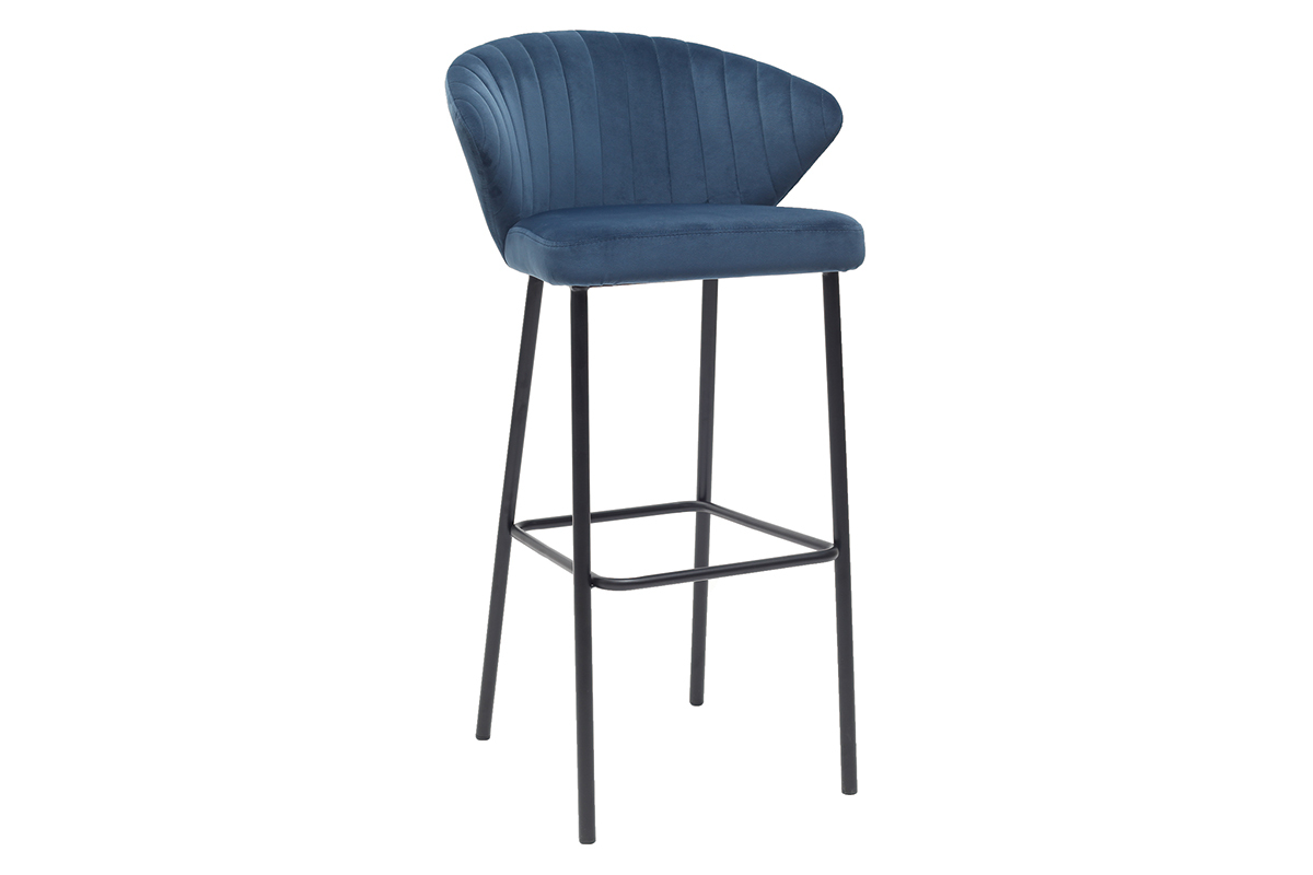 Design-Barhocker Stoff Jeansblau DALLY