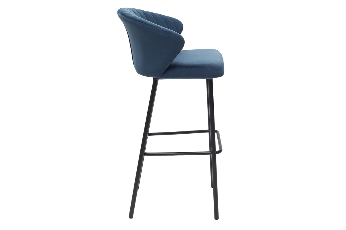 Design-Barhocker Stoff Jeansblau DALLY