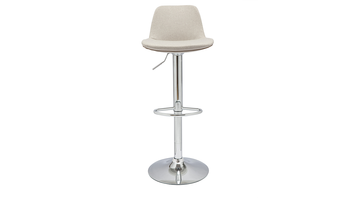 Design-Barhocker Stoff naturfarben 2er-Set ZACK