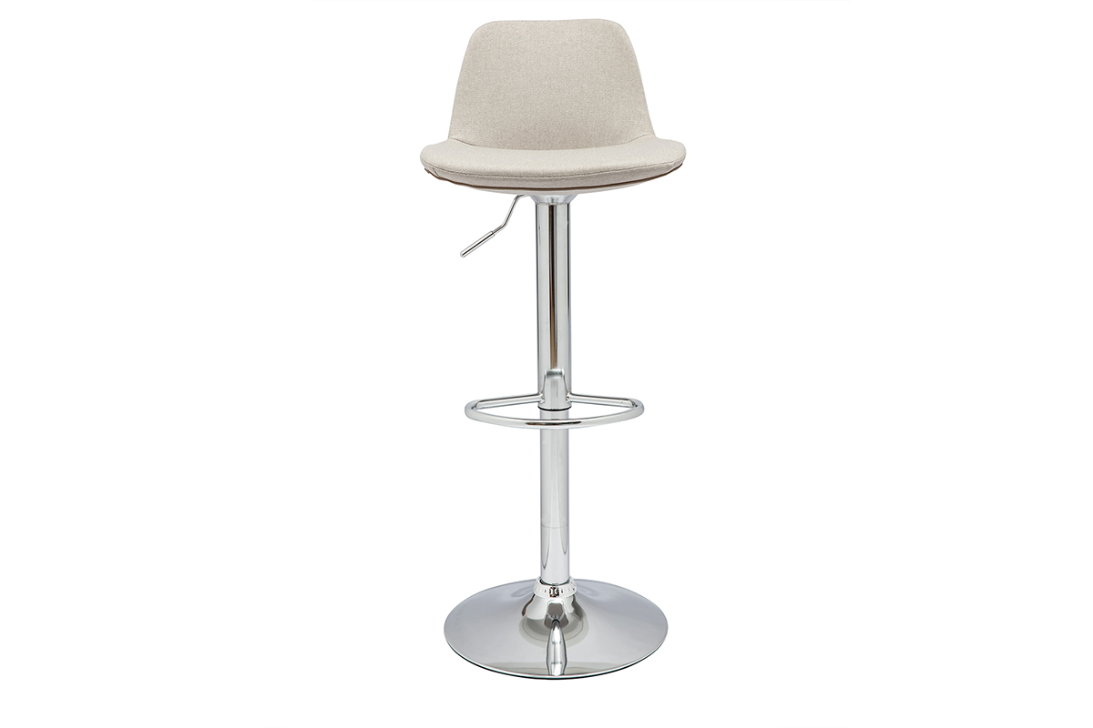 Design-Barhocker Stoff naturfarben 2er-Set ZACK