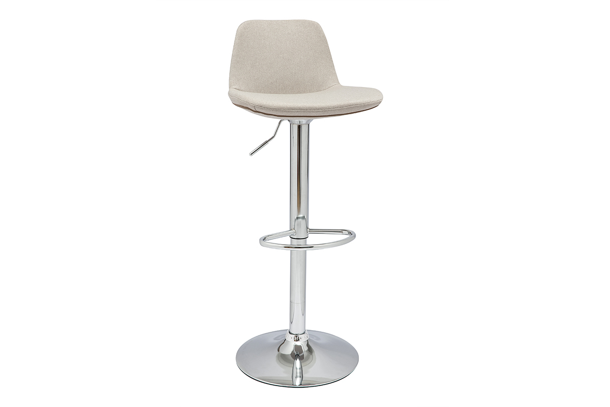 Design-Barhocker Stoff naturfarben 2er-Set ZACK