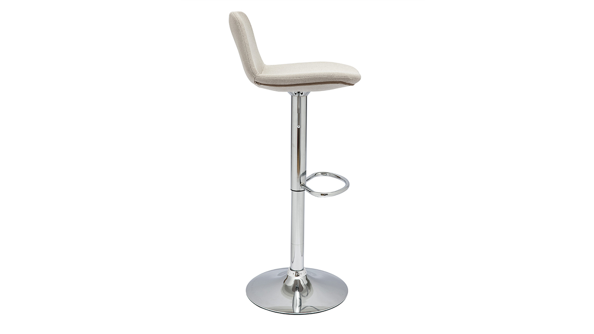 Design-Barhocker Stoff naturfarben 2er-Set ZACK