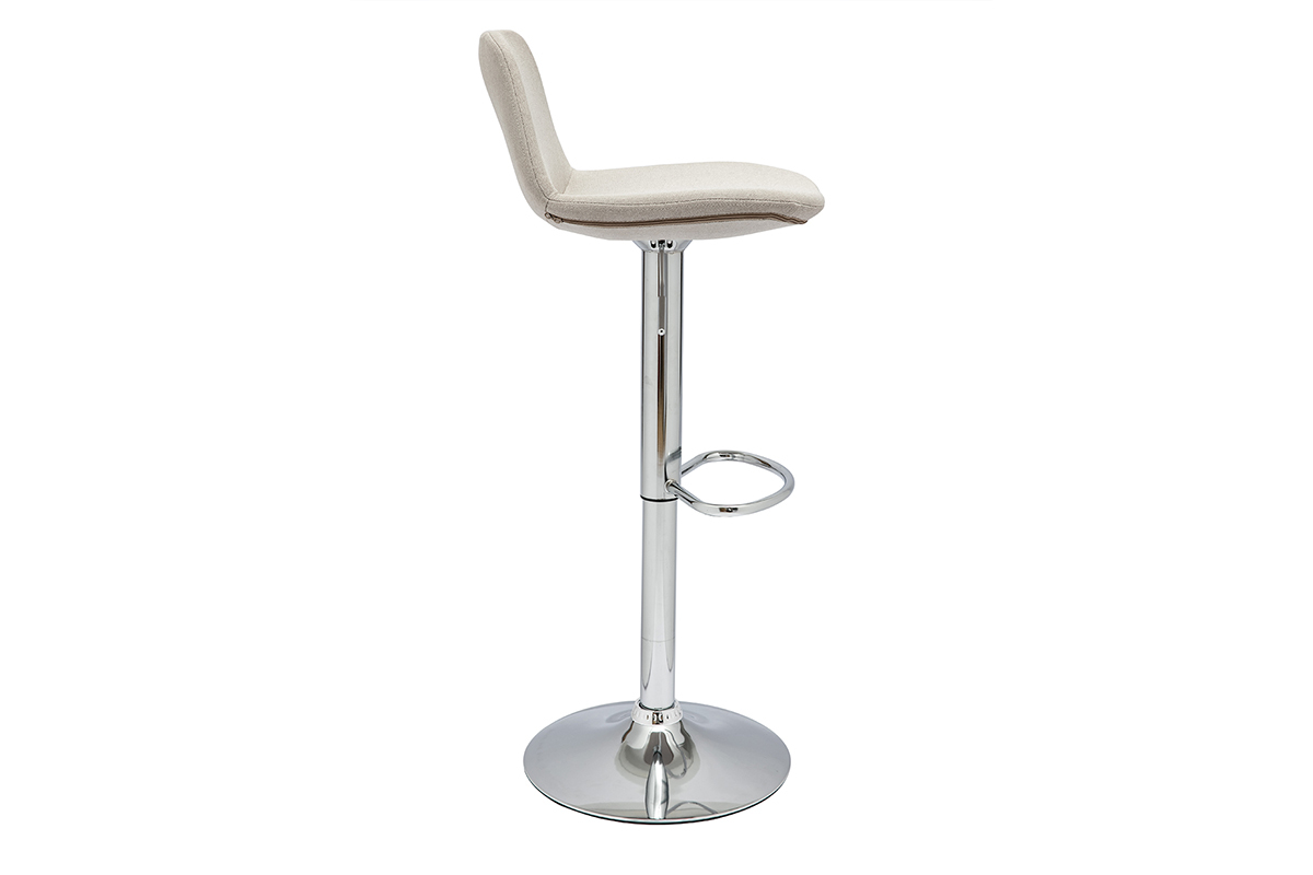 Design-Barhocker Stoff naturfarben 2er-Set ZACK