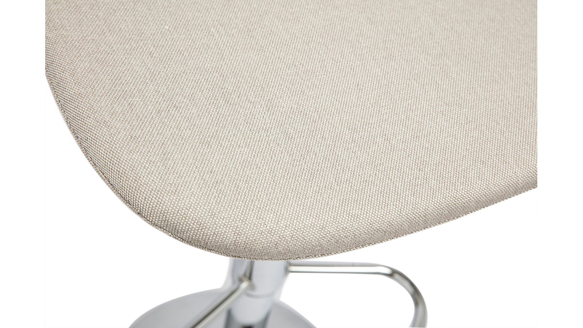 Design-Barhocker Stoff naturfarben 2er-Set ZACK