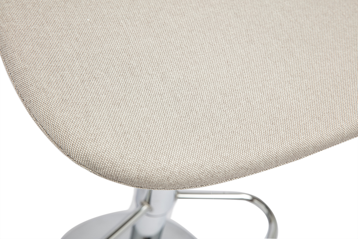 Design-Barhocker Stoff naturfarben 2er-Set ZACK