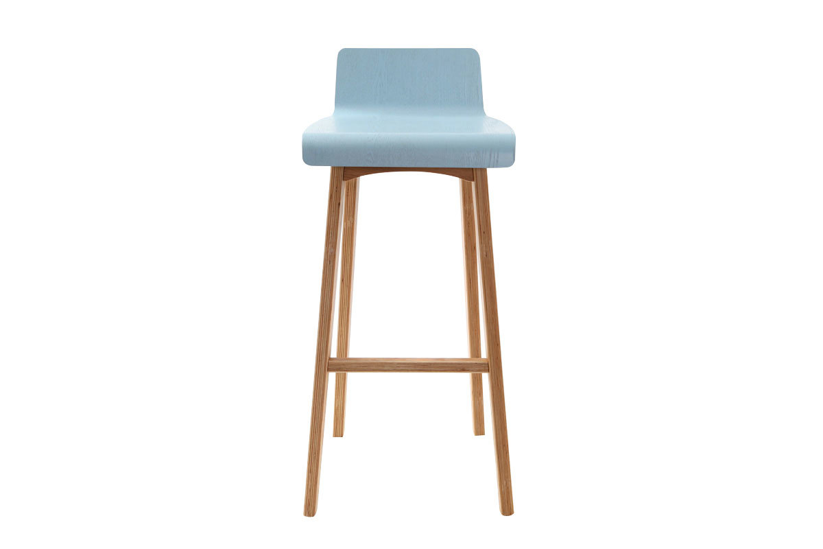 Design-Barhocker / -stuhl Holz Blau skandinavisch BALTIK
