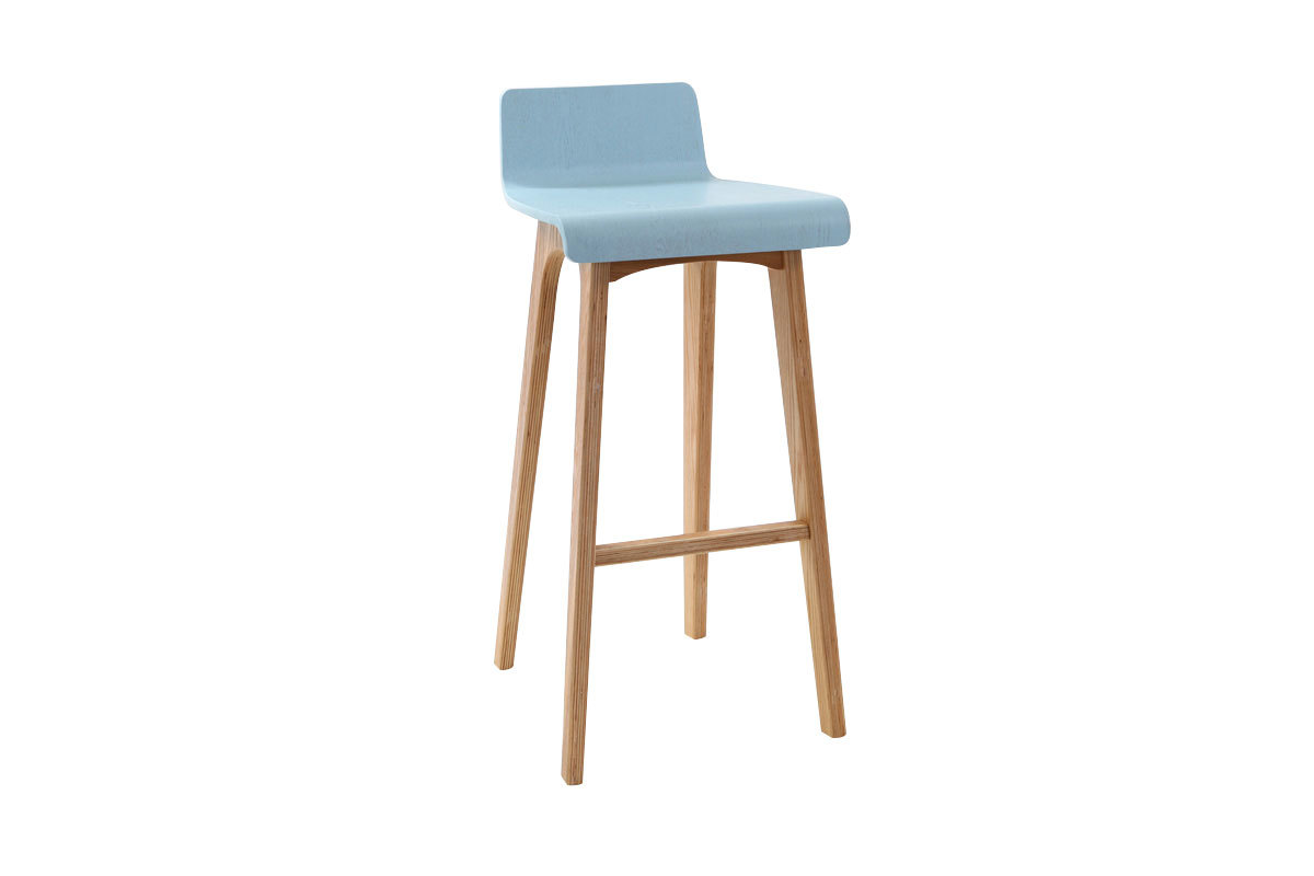 Design-Barhocker / -stuhl Holz Blau skandinavisch BALTIK