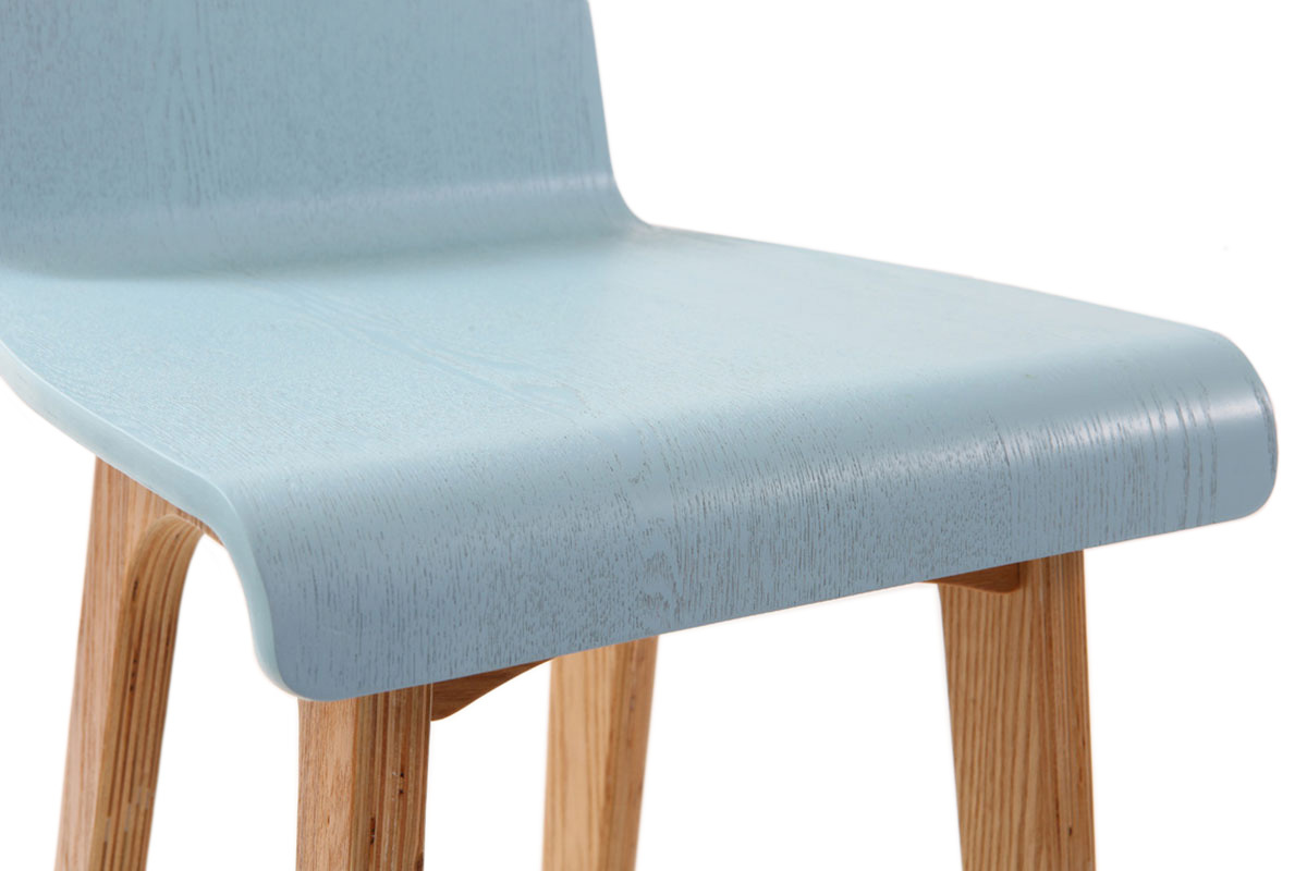 Design-Barhocker / -stuhl Holz Blau skandinavisch BALTIK