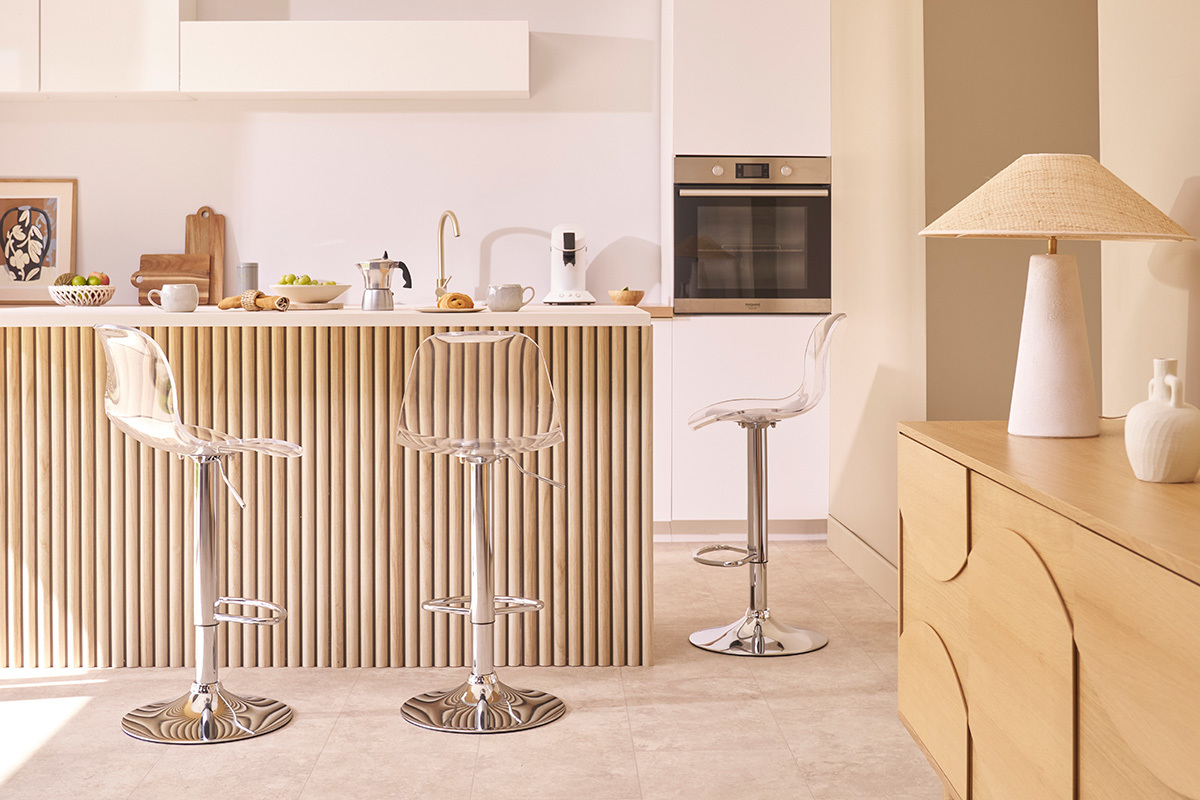 Design-Barhocker transparent 2er-Set GALILEO