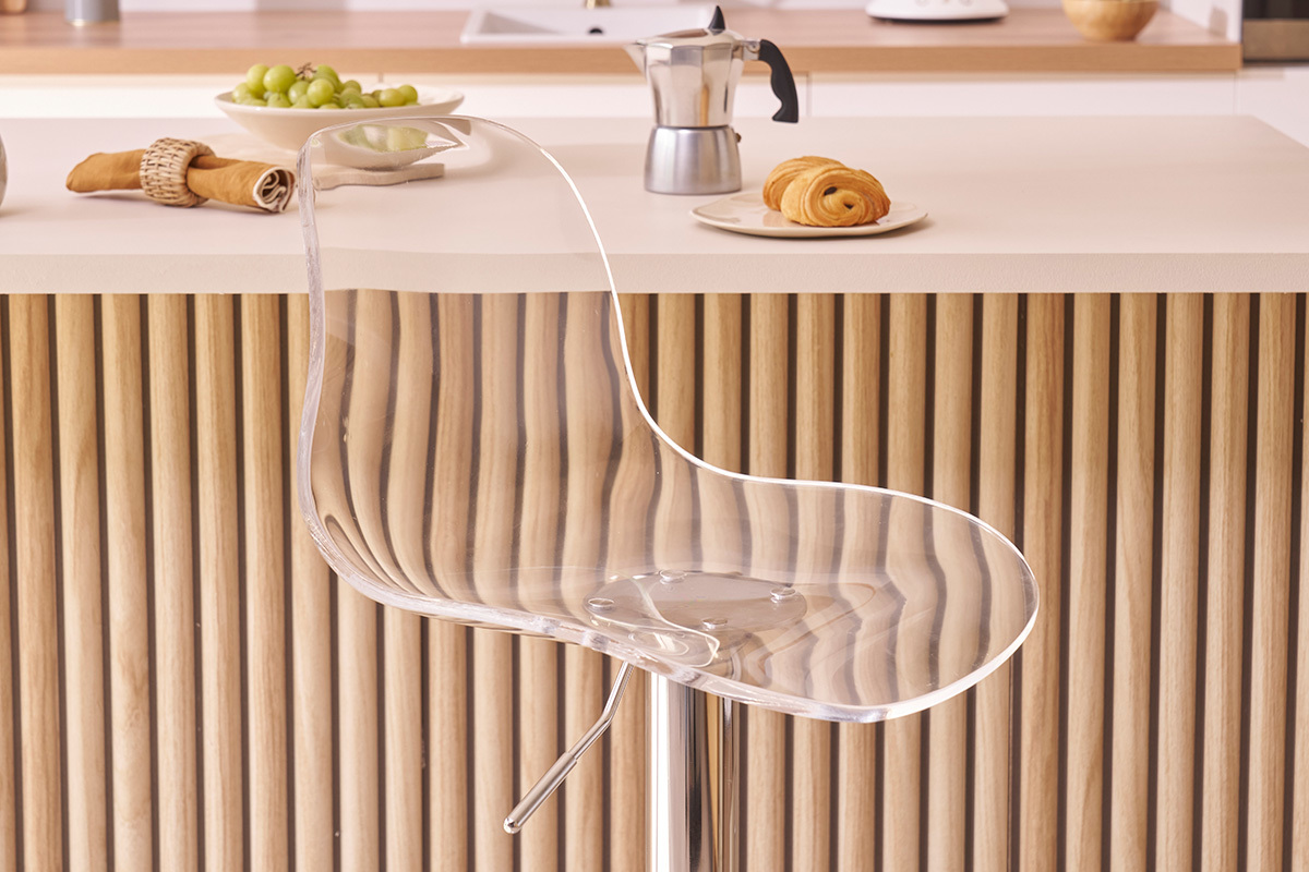Design-Barhocker transparent 2er-Set GALILEO
