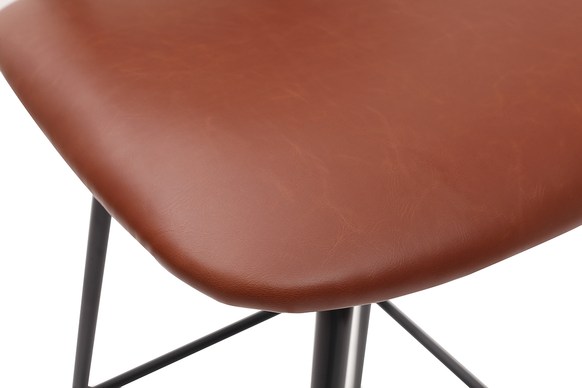 Design-Barhocker Vintage Hellbraun mit Metallbeinen 75 cm (2 Stk.) LAB