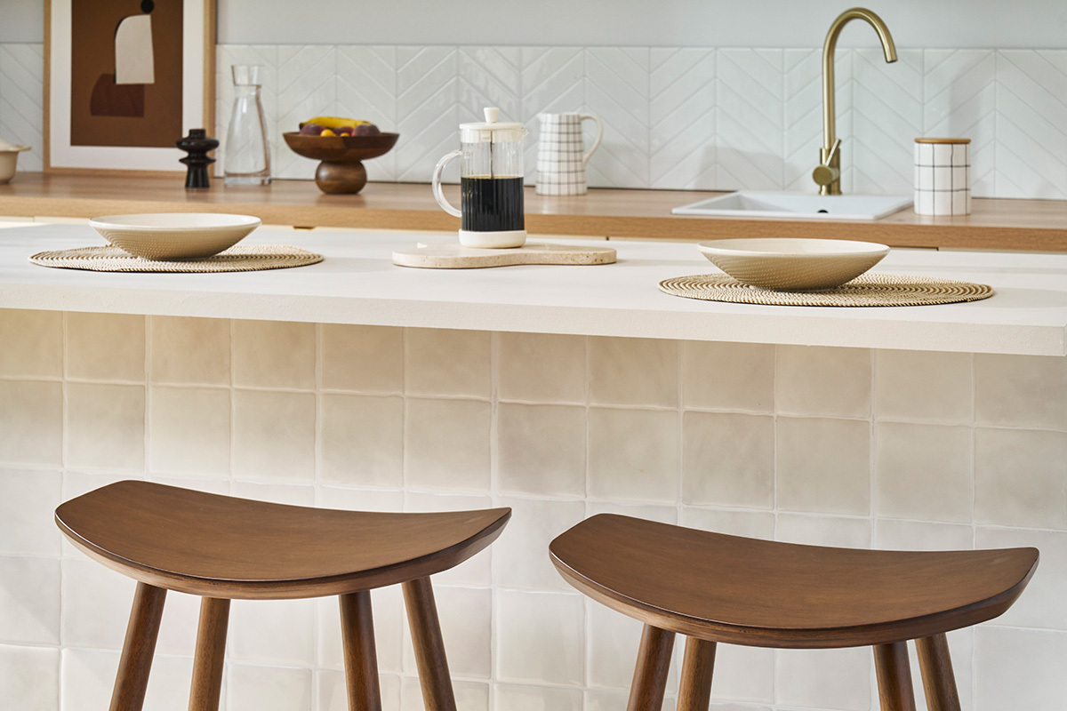 Design-Barhocker Walnuss H72 cm (2er-Set) DEMORY