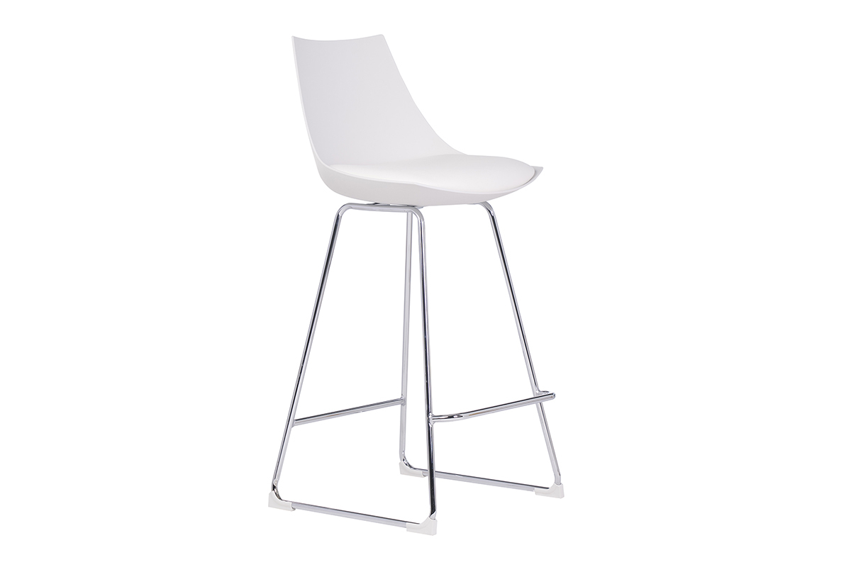 Design-Barhocker wei 65 cm (2er-Satz) JUNE