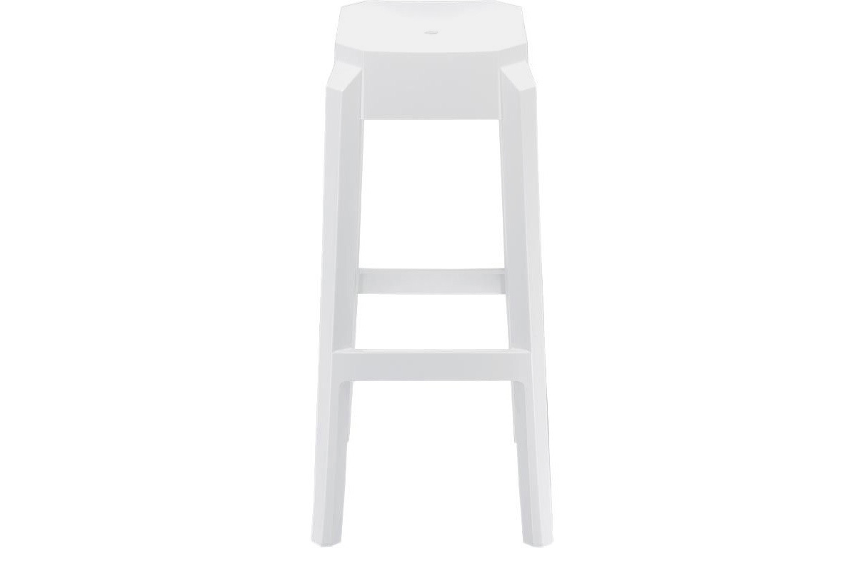 Design-Barhocker Wei� 75 cm 2er-Set CLEAR