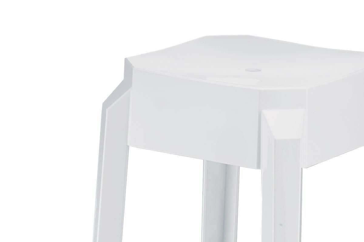 Design-Barhocker Wei� 75 cm 2er-Set CLEAR
