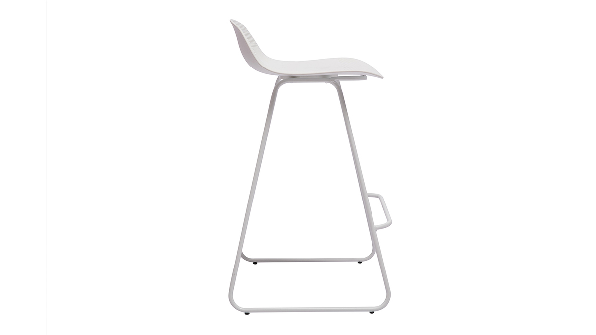 Design-Barhocker wei H65 cm (2er-Satz) ELLA