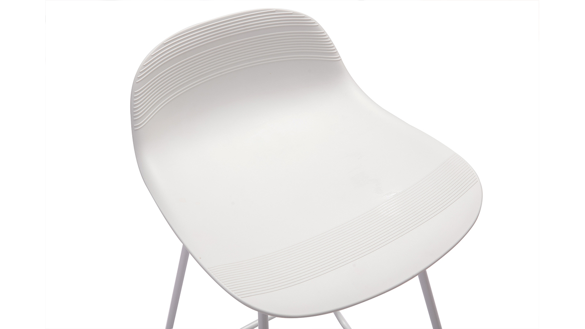 Design-Barhocker wei H65 cm (2er-Satz) ELLA