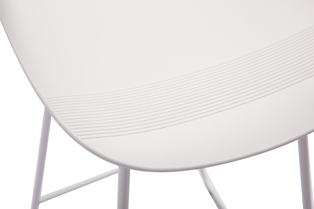 Design-Barhocker Wei H70 cm (2er-Set) ELLA
