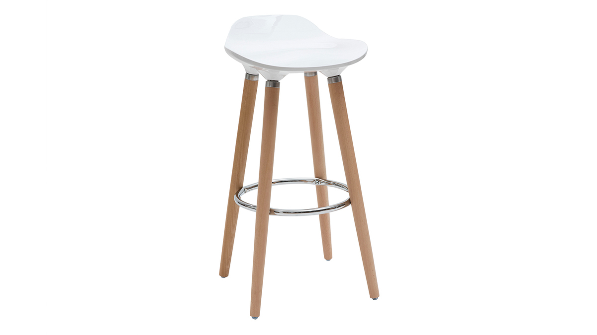 Design-Barhocker Wei skandinavisch 2er-Set GILDA