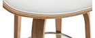 Design-Barhocker Weiß und helles Holz 65 cm ARAMIS