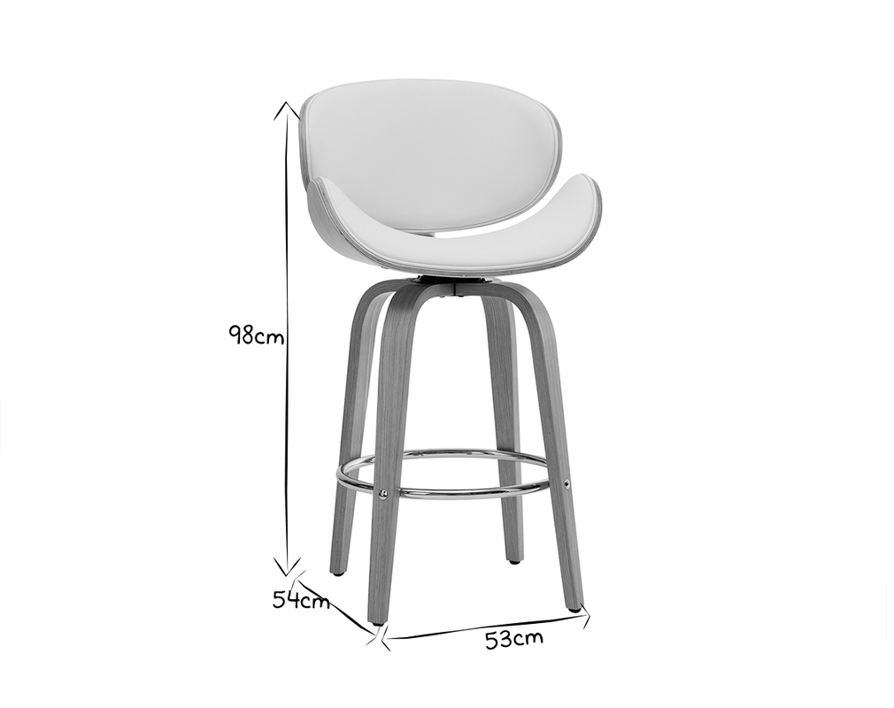 Barhocker Weiss Holz - Siarticuno