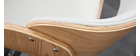 Design-Barhocker Weiß und helles Holz BENT