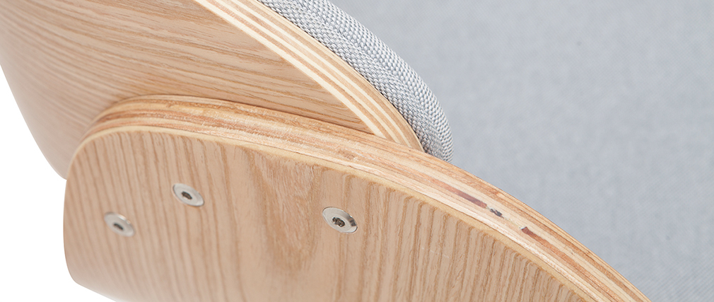 Design-Barhocker Weiß und helles Holz BENT