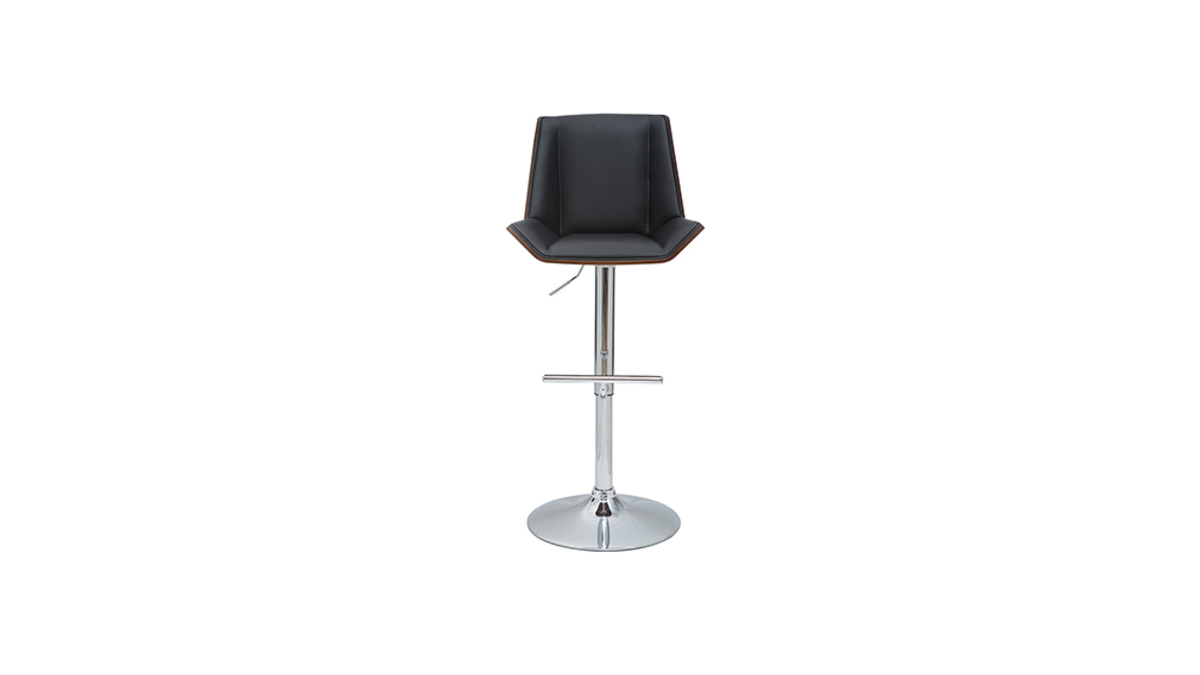 Design-Barhocker wei und helles Holz MELKIOR