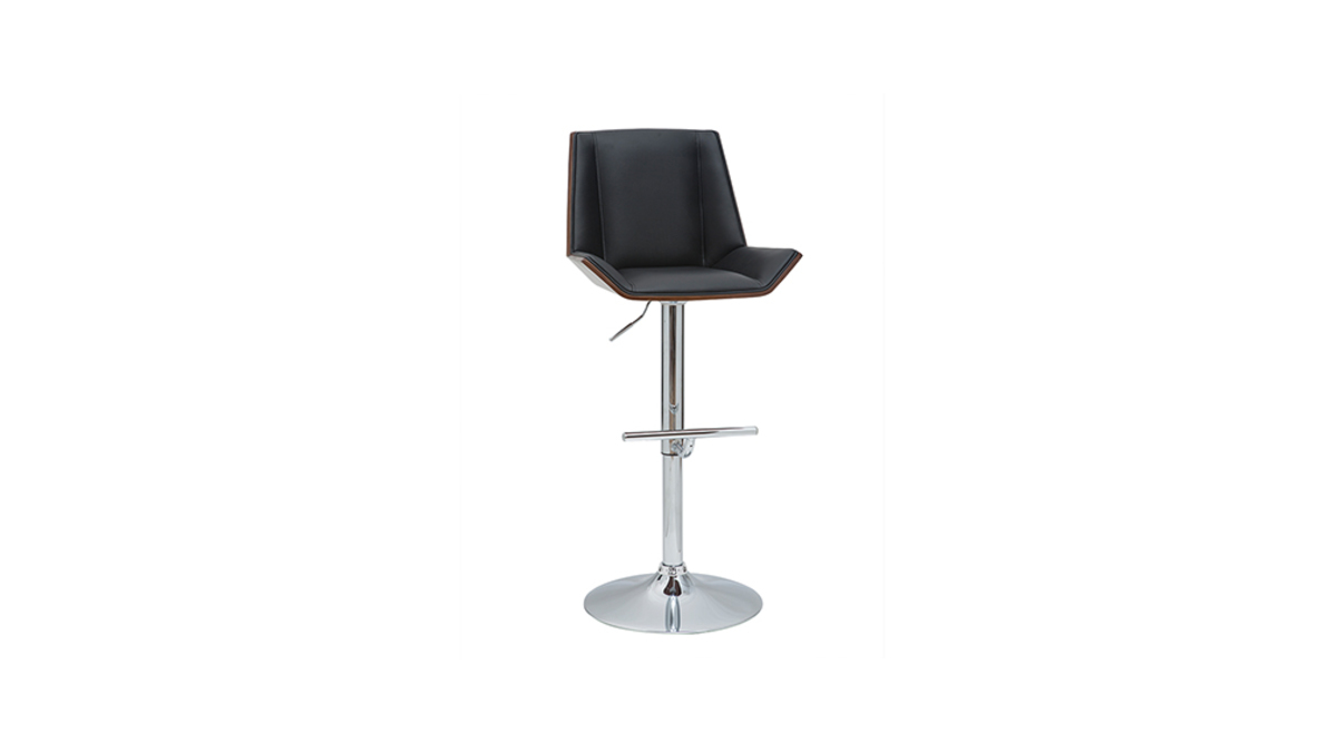 Design-Barhocker wei und helles Holz MELKIOR