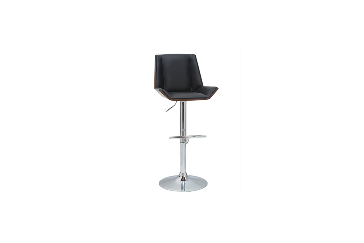 Design-Barhocker wei und helles Holz MELKIOR