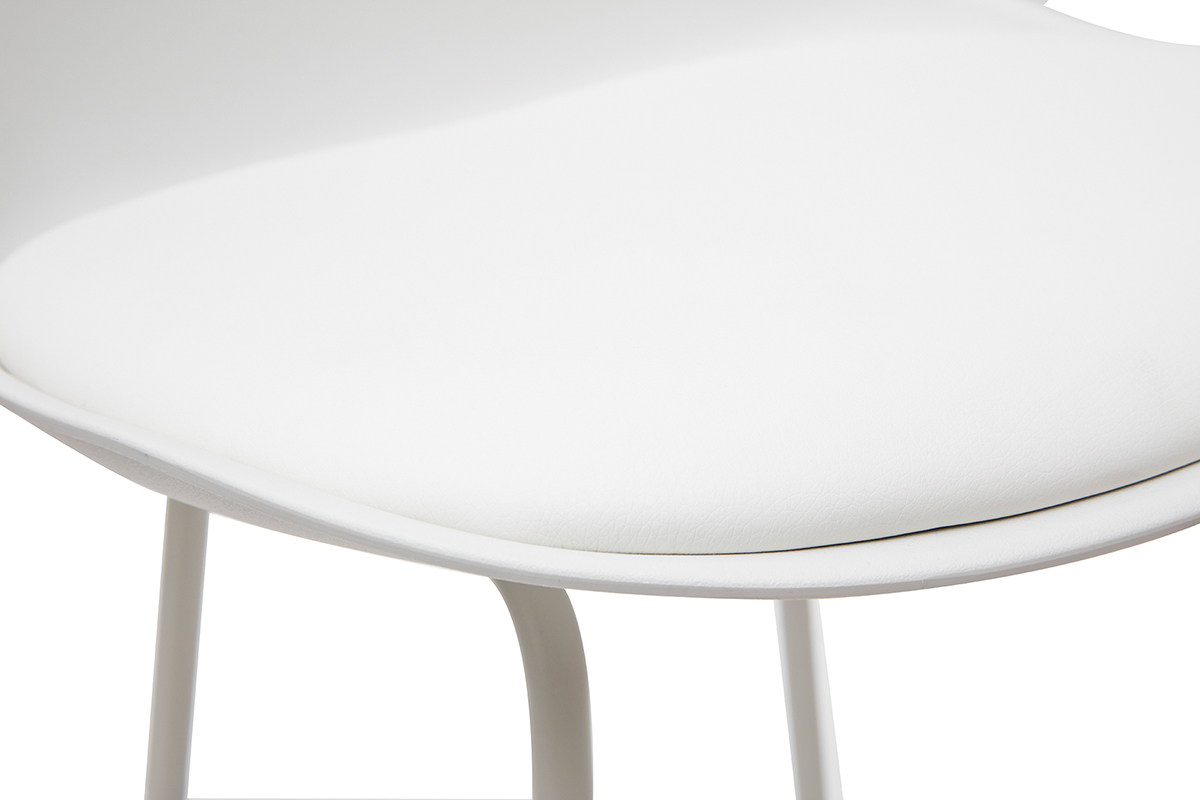 Design-Barhocker weie Metallbeine 66 cm (2er-Satz) FRANZ