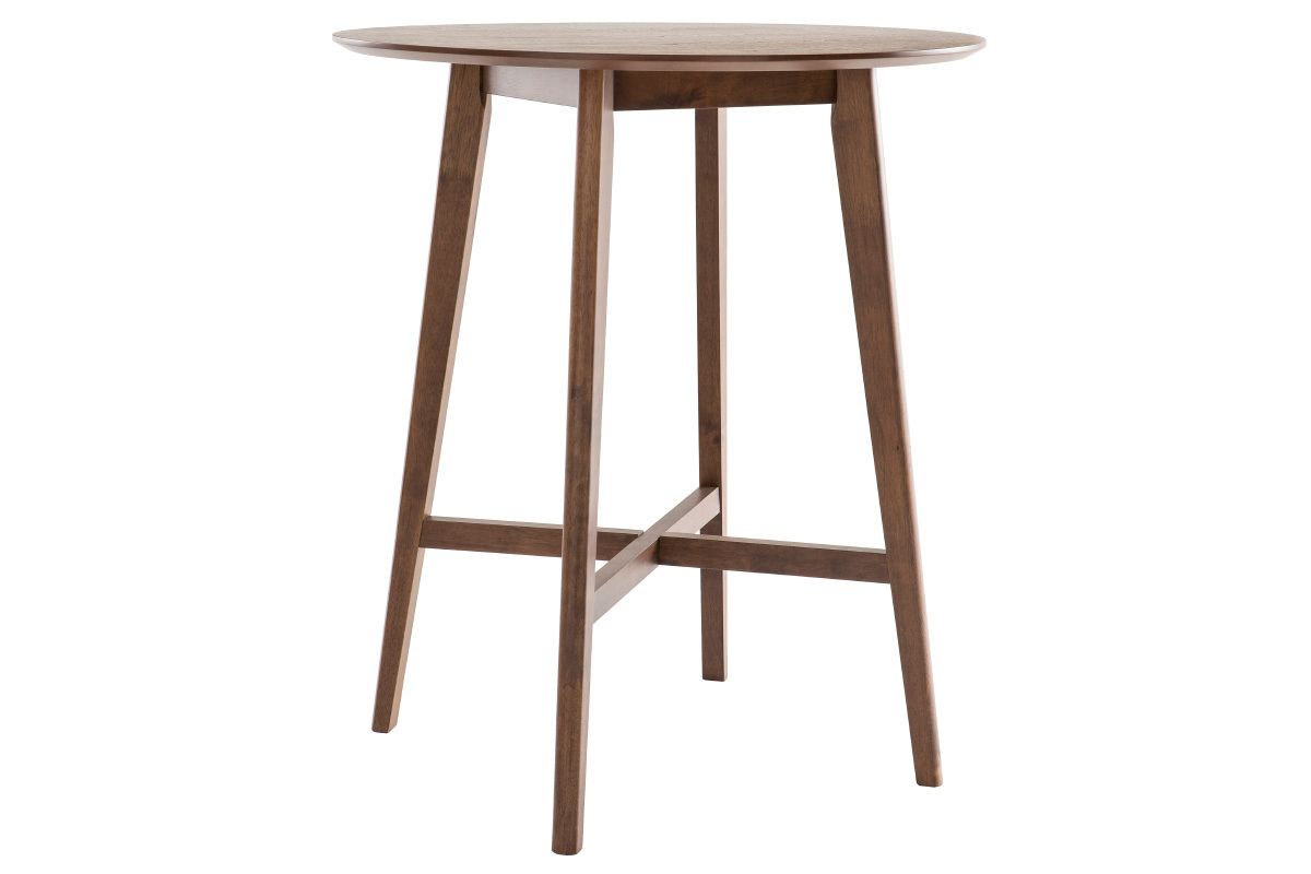Design-Bartisch rund Nussbaumholz DEMORY