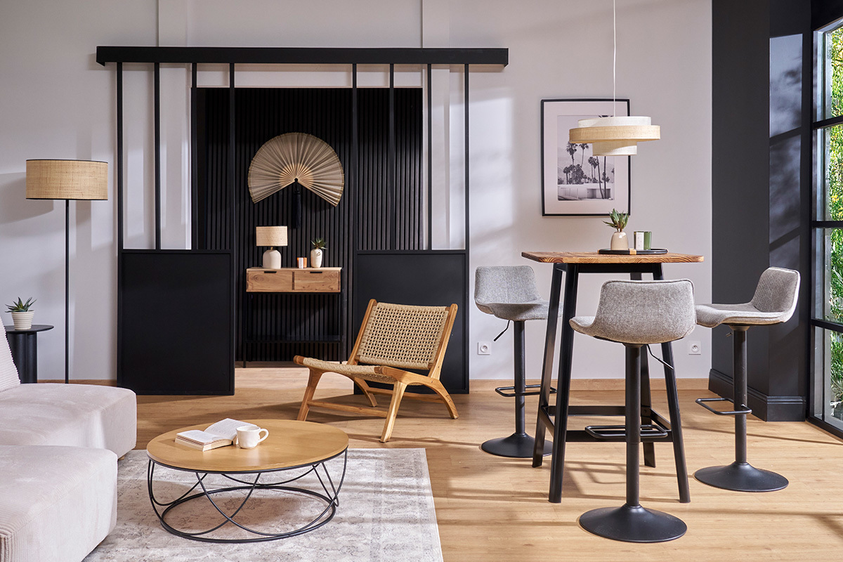 Design-Bartisch Schwarz JONES