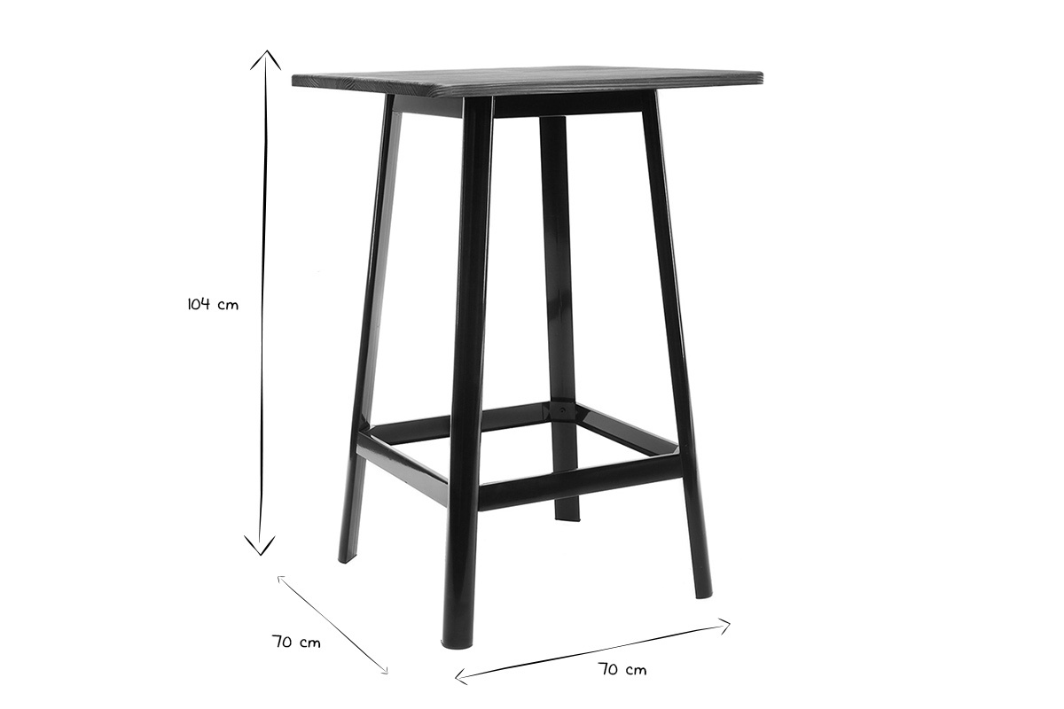 Design-Bartisch Schwarz JONES